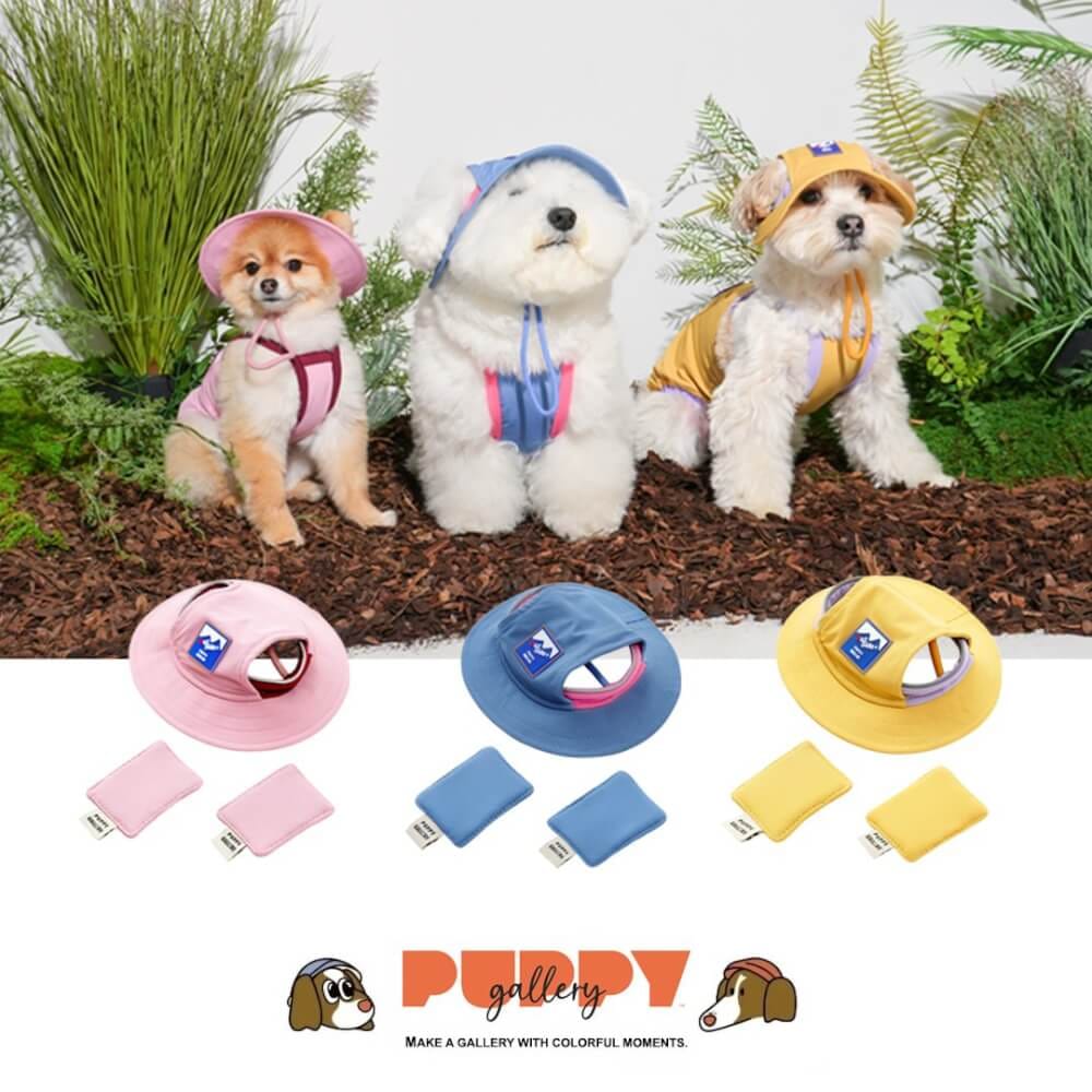 หมวกสัตว์เลี้ยง PUPPY GALLERY ไซซ์ XL สีฟ้า มาพร้อม Cooling Pads